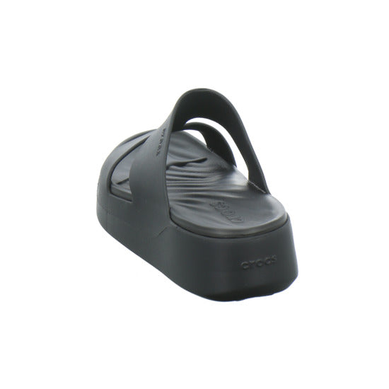 Crocs Getaway Platform H-Strap Pantoletten Schwarz - 360° Ansicht