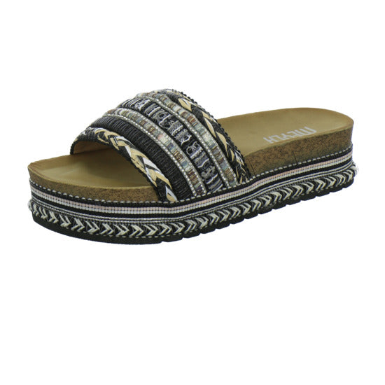 Meyla Nabi Pantoletten Schwarz-kombi