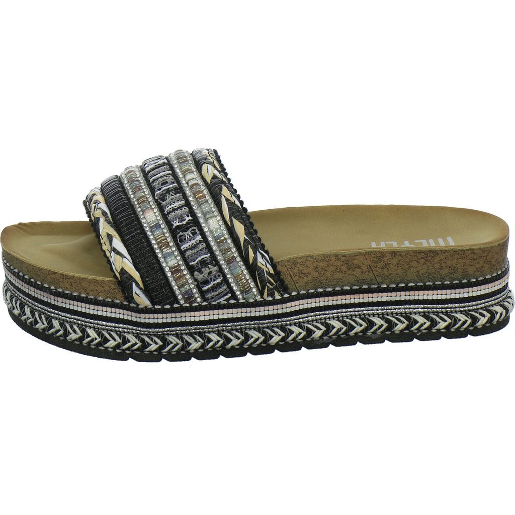 Meyla Nabi Pantoletten Schwarz-kombi