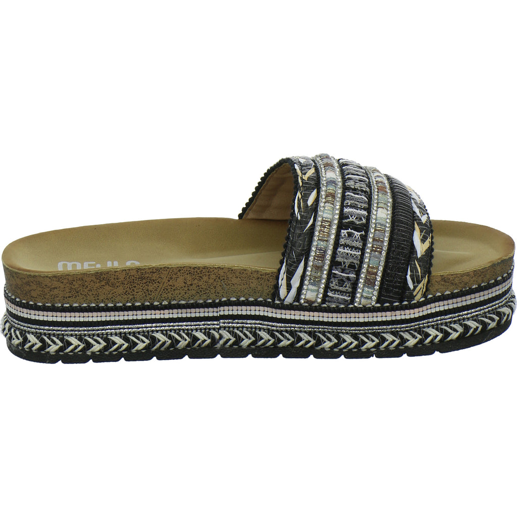 Meyla Nabi Pantoletten Schwarz-kombi