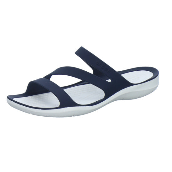 Crocs Pantoletten Damen Swiftwater Sandal W Dunkelblau