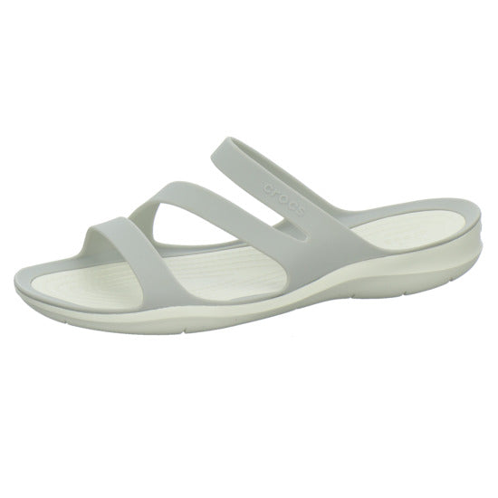 Crocs Swiftwater Sandal W Pantoletten Hellgrau - 360° Ansicht