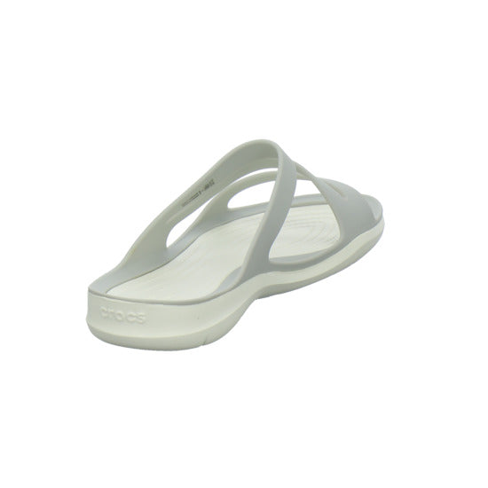 Crocs Swiftwater Sandal W Pantoletten Hellgrau - 360° Ansicht