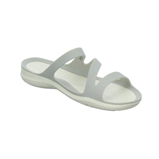 Crocs Swiftwater Sandal W Pantoletten Hellgrau - 360° Ansicht