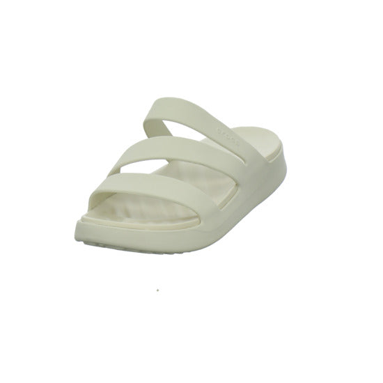 Crocs Getaway Strappy Pantoletten Beige - 360° Ansicht