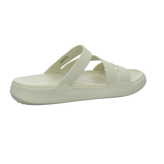 Crocs Getaway Strappy Pantoletten Beige - 360° Ansicht