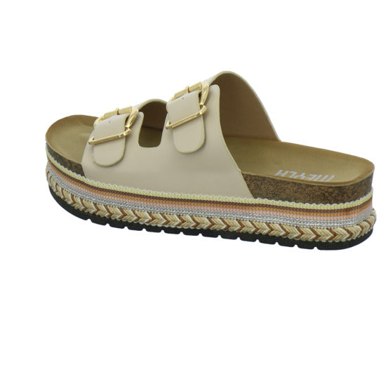 Meyla Nabo Pantoletten Beige