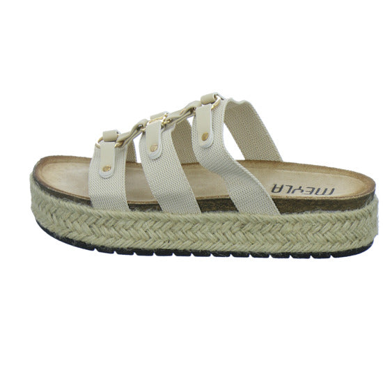 Meyla Pantoletten Damen Beige