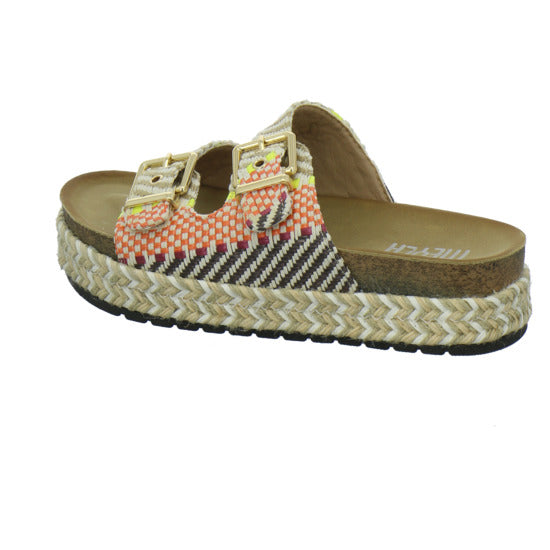 Meyla Nardo Pantoletten Beige-kombi