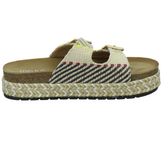 Meyla Nardo Pantoletten Beige-kombi