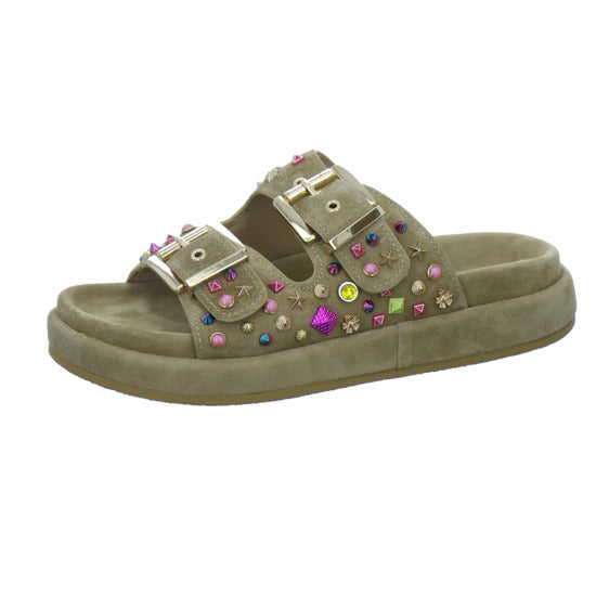 Alma en Pena S.L. Pantoletten Damen Beige-kombi
