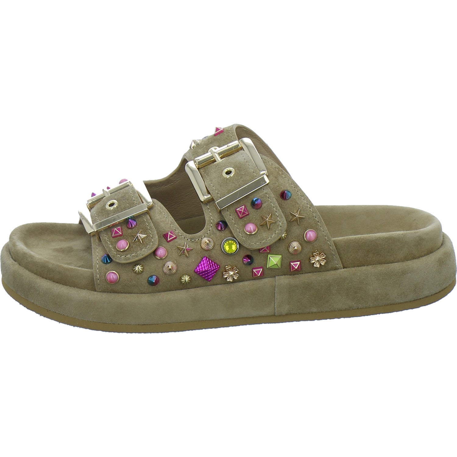 Alma en Pena S.L. Pantoletten Damen Beige-kombi
