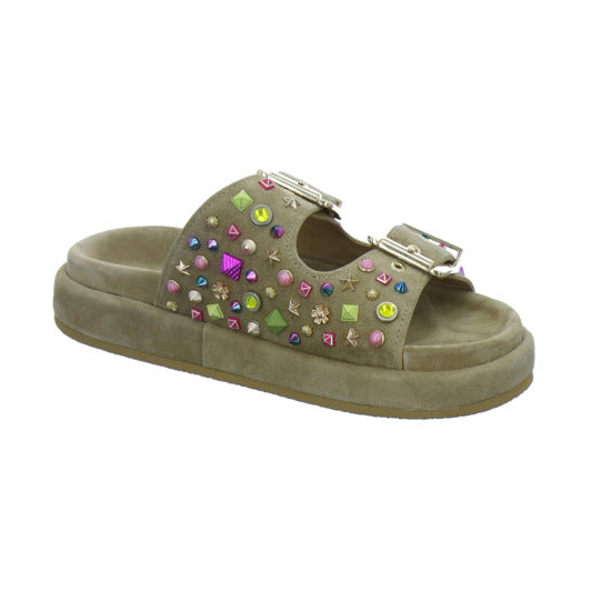 Alma en Pena S.L. Pantoletten Damen Beige-kombi
