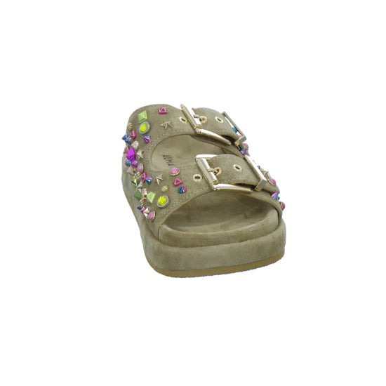 Alma en Pena S.L. Pantoletten Damen Beige-kombi