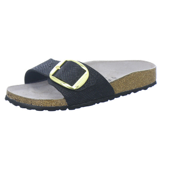 Birkenstock Pantoletten Damen Madrid Big Buckle Schwarz