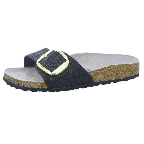 Birkenstock Pantoletten Damen Madrid Big Buckle Schwarz