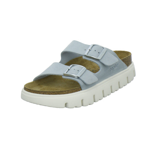 Birkenstock Arizona Platform Pantoletten Hellblau - 360° Ansicht