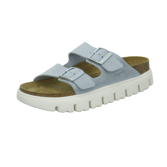 Birkenstock Arizona Platform Pantoletten Hellblau - 360° Ansicht