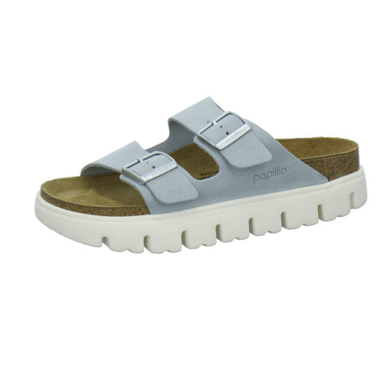 Birkenstock Arizona Platform Pantoletten Hellblau - 360° Ansicht