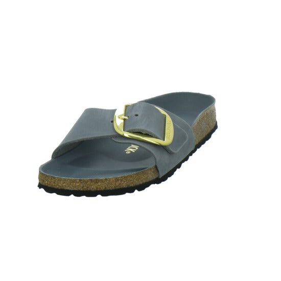 Birkenstock Pantoletten Damen Madrid Big Buckle Denim
