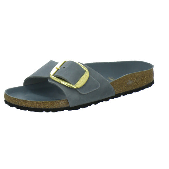 Birkenstock Pantoletten Damen Madrid Big Buckle Denim