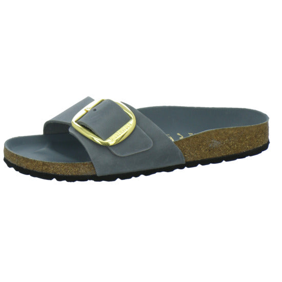 Birkenstock Pantoletten Damen Madrid Big Buckle Denim