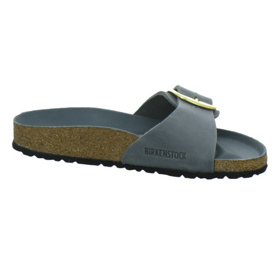 Birkenstock Pantoletten Damen Madrid Big Buckle Denim