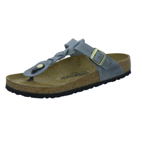 Birkenstock Pantoletten Damen Gizeh Braided Denim