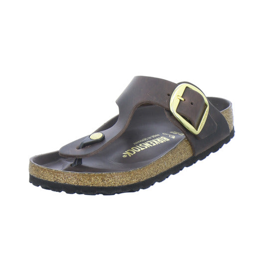 Birkenstock Pantoletten Damen Gizeh Big Buckle Dunkelbraun