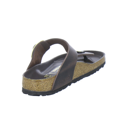 Birkenstock Pantoletten Damen Gizeh Big Buckle Dunkelbraun