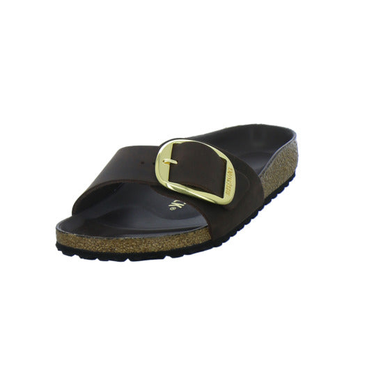 Birkenstock Pantoletten Damen Madrid Big Buckle Dunkelbraun