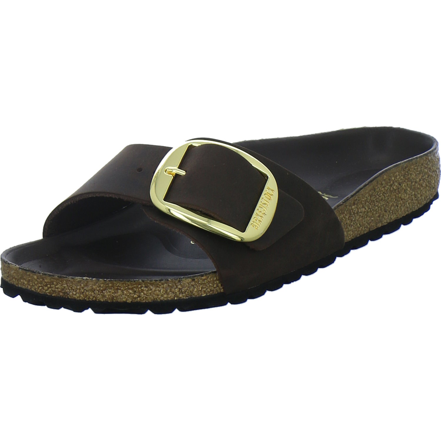 Birkenstock Pantoletten Damen Madrid Big Buckle Dunkelbraun