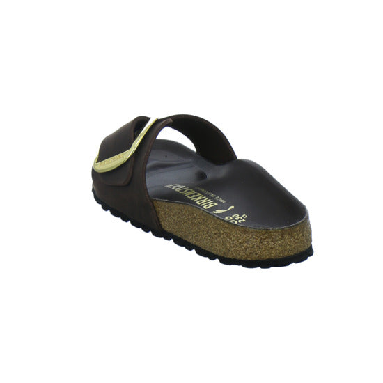 Birkenstock Pantoletten Damen Madrid Big Buckle Dunkelbraun