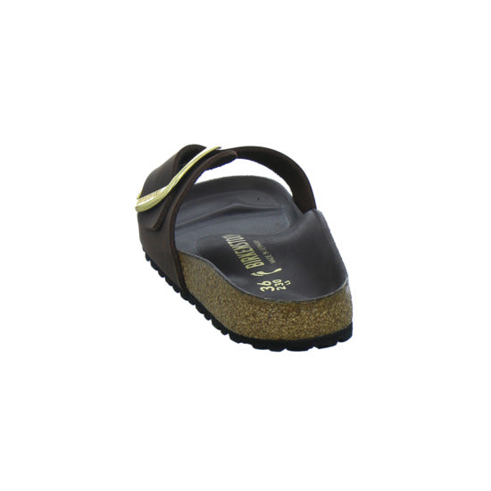 Birkenstock Pantoletten Damen Madrid Big Buckle Dunkelbraun