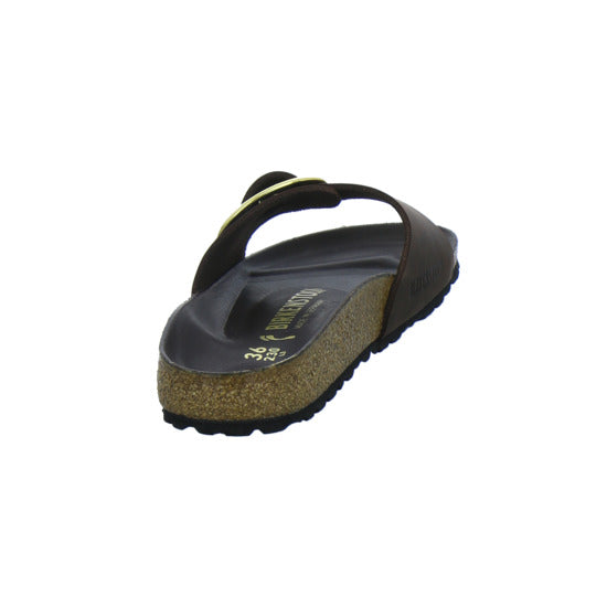 Birkenstock Pantoletten Damen Madrid Big Buckle Dunkelbraun