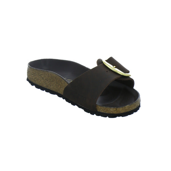 Birkenstock Pantoletten Damen Madrid Big Buckle Dunkelbraun