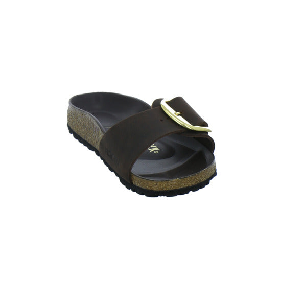Birkenstock Pantoletten Damen Madrid Big Buckle Dunkelbraun
