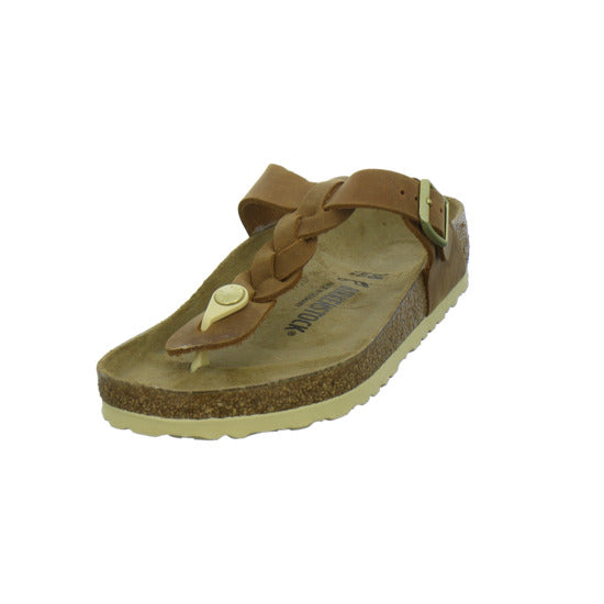 Birkenstock Gizeh Pantoletten Mittelbraun - 360° Ansicht