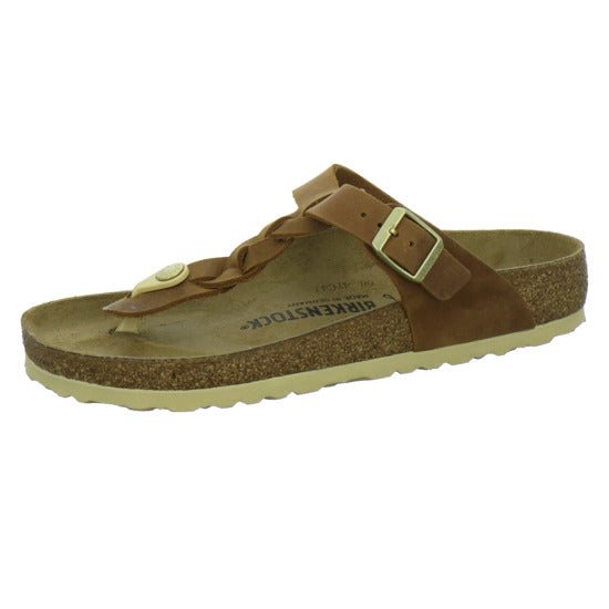 Birkenstock Gizeh Pantoletten Mittelbraun - 360° Ansicht