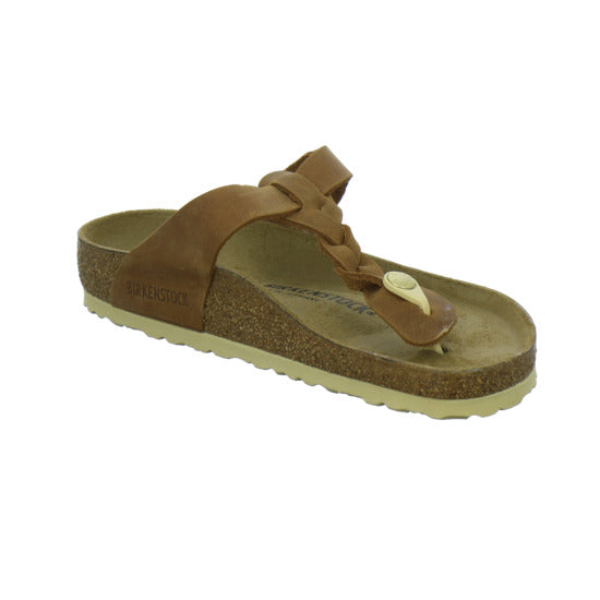 Birkenstock Gizeh Pantoletten Mittelbraun - 360° Ansicht