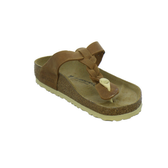 Birkenstock Gizeh Pantoletten Mittelbraun - 360° Ansicht
