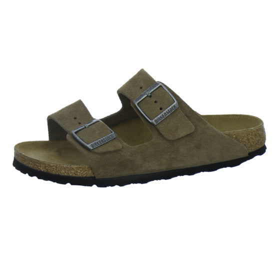 Birkenstock Pantoletten Damen Arizona Velour Hellbraun