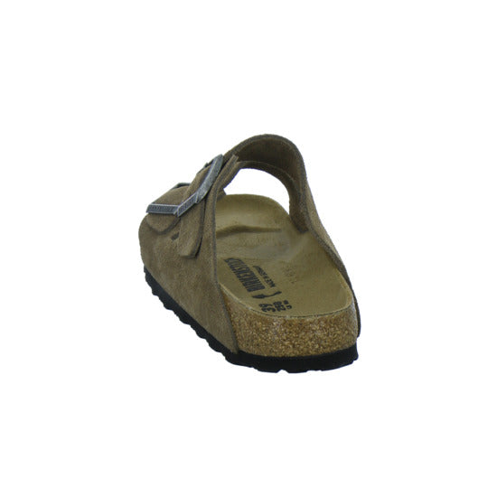 Birkenstock Pantoletten Damen Arizona Velour Hellbraun