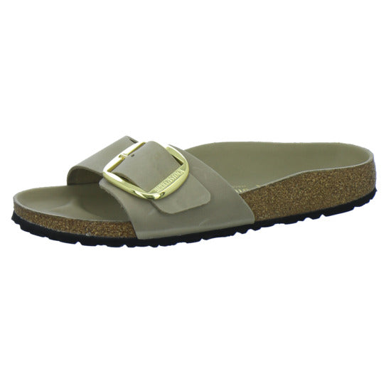 Birkenstock Pantoletten Damen Madrid Big Buckle taupe