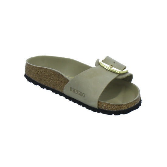 Birkenstock Pantoletten Damen Madrid Big Buckle taupe