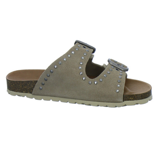 Verbenas Pantoletten Damen taupe