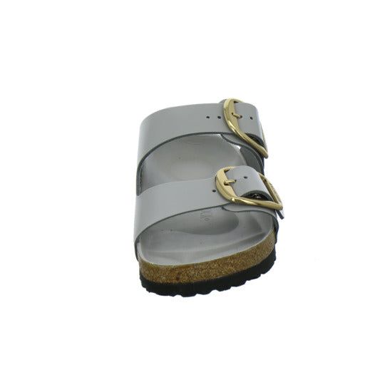 Birkenstock Arizona BB Pantoletten Hellgrau - 360° Ansicht