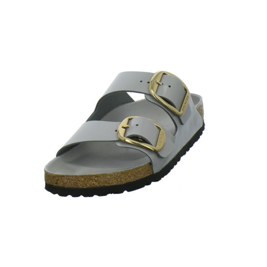 Birkenstock Arizona BB Pantoletten Hellgrau - 360° Ansicht