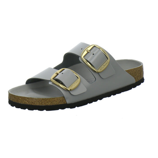 Birkenstock Arizona BB Pantoletten Hellgrau - 360° Ansicht