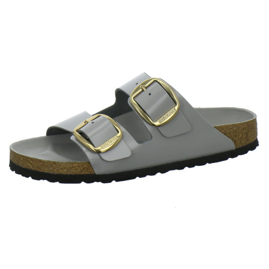 Birkenstock Arizona BB Pantoletten Hellgrau - 360° Ansicht